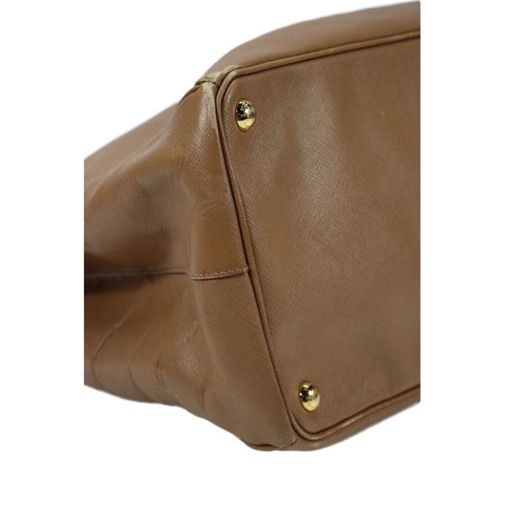 Prada Women's Leather Galleria Saffiano Lux Tote Handbag Camel - Picture 8 of 11